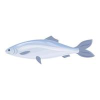 vecteur de dessin animé d'icône de poisson fumé. hareng de mer