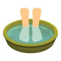 icône de bain de pieds de beauté, style cartoon vecteur