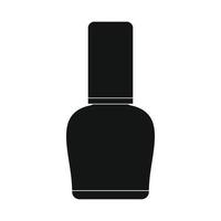 icône simple de bouteille de vernis à ongles noir vecteur