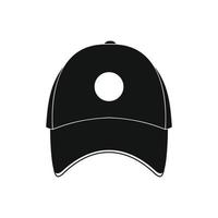 chapeau de baseball icône simple noir vecteur