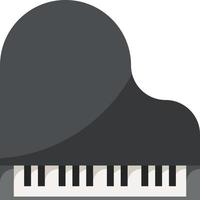 piano musique instrument de musique - icône plate vecteur