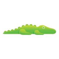 icône de jouet de bain alligator, style cartoon vecteur