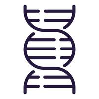 vecteur de contour d'icône d'adn sain. laboratoire génétique