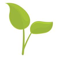 vecteur de dessin animé d'icône de plante verte eco. recycler l'énergie