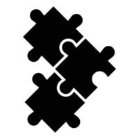 icône de puzzle, style simple vecteur