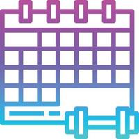 calendrier horaire alimentation nutrition - icône de gradient vecteur