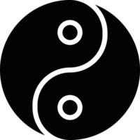 yin yang tao zen chine religieux - icône solide vecteur