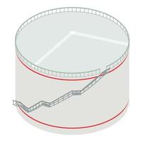 grande icône de réservoir d'essence, style isométrique vecteur