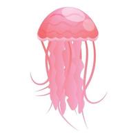 icône de méduse mignonne, style cartoon vecteur