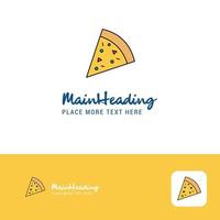 création de logo de pizza créative lieu de logo de couleur plate pour illustration vectorielle de slogan vecteur