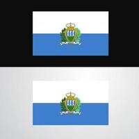 conception de bannière de drapeau de saint marin vecteur