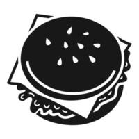 icône de hamburger, style simple vecteur