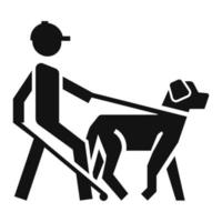 icône d'animal de compagnie de chien aveugle, style simple vecteur