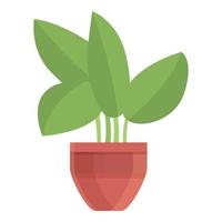 icône de pot de plante d'ensemencement, style cartoon vecteur