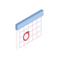 calendrier avec marques jours menstruels vecteur