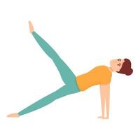 icône de yoga pilates, style cartoon vecteur