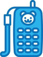 accessoires bébé téléphone mobile jouet - icône bleue vecteur