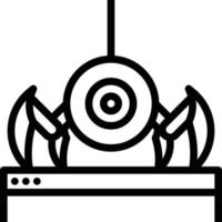 crawl spider robot site web référencement - icône de contour vecteur
