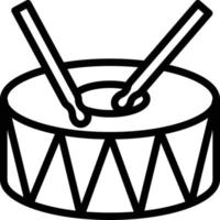 Instrument de musique de musique de tambour - icône de contour vecteur