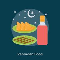 iftar du ramadan à la mode vecteur