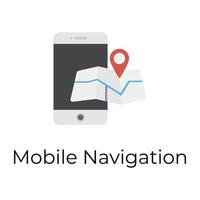 navigation mobile tendance vecteur