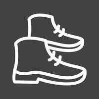 icône inversée de la ligne de chaussures vecteur
