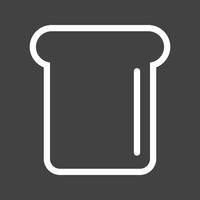 icône inversée de ligne de pain grillé vecteur