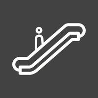 icône inversée de la ligne d'escalator vecteur