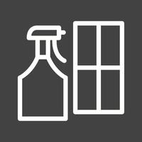 icône inversée de la ligne d'agent de nettoyage de vitres vecteur