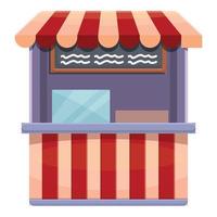 icône de magasin de hot-dog en plein air, style cartoon vecteur