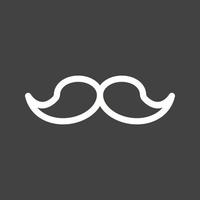 icône inversée de ligne de moustache vecteur