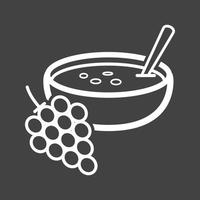 icône inversée de ligne de soupe froide espagnole vecteur
