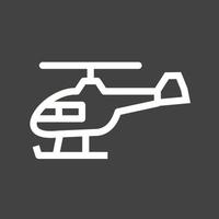 icône inversée de la ligne d'hélicoptère vecteur