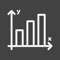 icône inversée de la ligne de statistiques vecteur