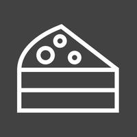 icône inversée de ligne de tranche de gâteau vecteur