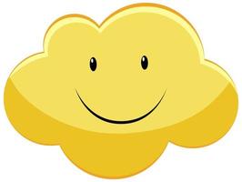 nuage jaune smiley heureux