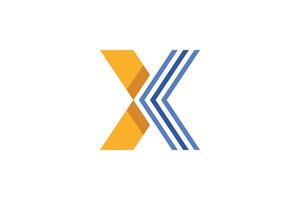 modèle de logo lettre x design plat vecteur