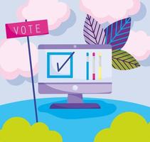 vote en ligne et concept de recherche vecteur