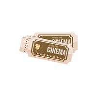 icône de billet de cinéma, style cartoon vecteur