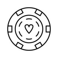 icône de vecteur de jetons de poker unique