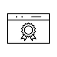 icône de vecteur de récompense web unique