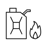 icône de vecteur de carburant unique pour feu