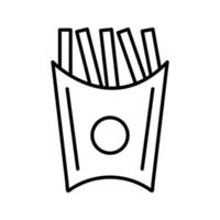 icône de vecteur de frites unique