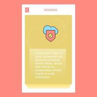 vecteur de conception de conception de bannière verticale mobile cloud sécurisé