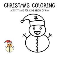 Livre d'activités de coloriage de Noël pour les enfants de moins de 3 ans vecteur