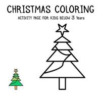 Livre d'activités de coloriage de Noël pour les enfants de moins de 3 ans vecteur