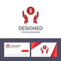 carte de visite créative et modèle de logo assurance finance assurance argent protection illustration vectorielle vecteur