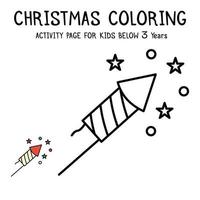 Livre d'activités de coloriage de Noël pour les enfants de moins de 3 ans vecteur