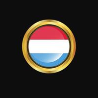 drapeau luxembourgeois bouton doré vecteur