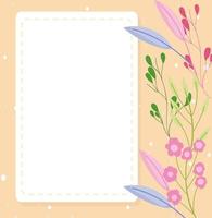 modèle de carte floral mignon vecteur